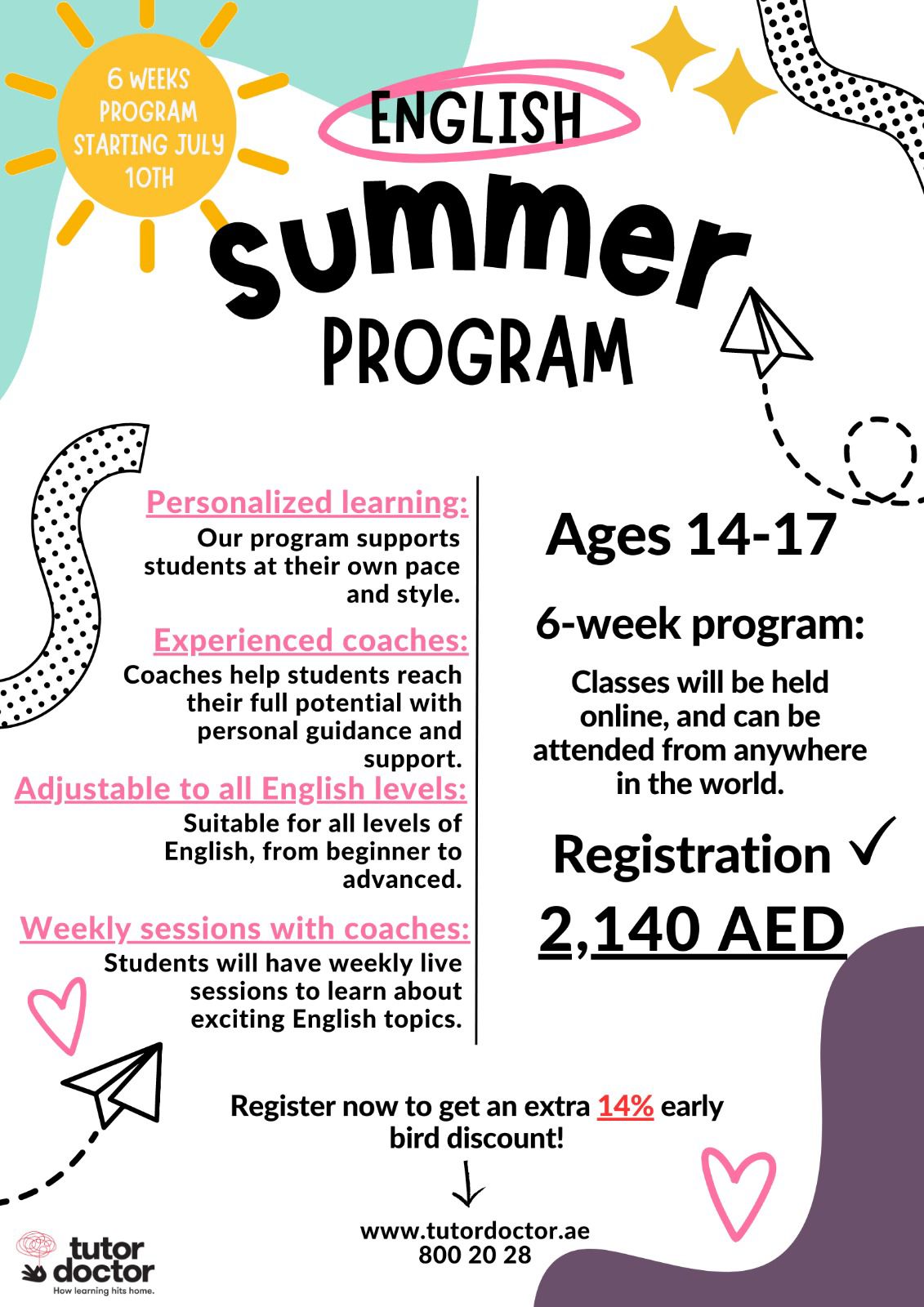 Summer Learning Tutor Doctor UAE